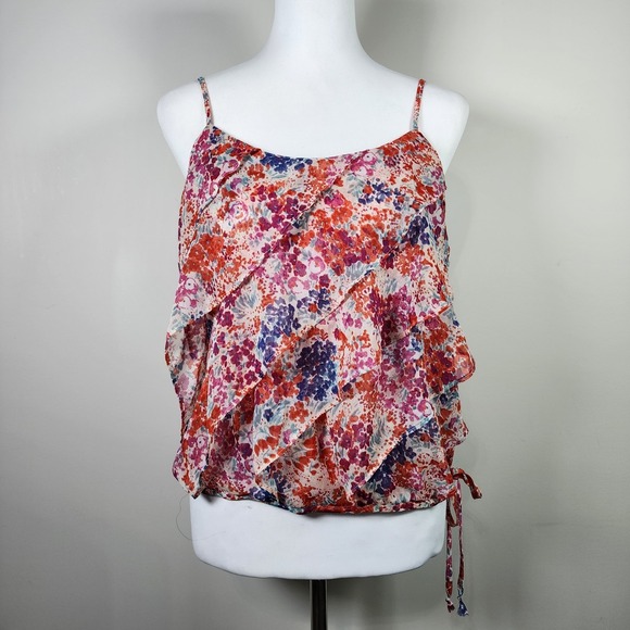 American Eagle Outfitters Tops - American Eagle‎ Ruffle Cami Womens Medium Tank Fairy Floral Feminine Ditsy Y2K